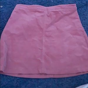 pink mini skirt